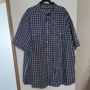 The Foundry Supply Co. Navy Plaid Button Down Shirt,NEW , SIZE 4 XLT
